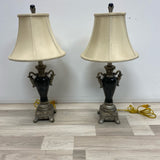 Table Top Black-Silver Stone Lamp