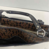 Coach Brown Monogram Leather Shoulder Handbag