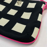 Kate Spade Black-White Fabric Geometrical Crossbody Handbag