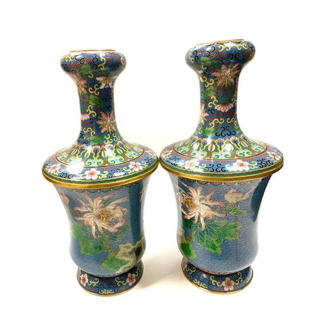 Light Blue-Multi Cloisonne Vase