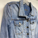 Kut Women's Size S Blue Washed Button Up Jacket