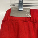 Soft Surroundings Size XL- 16Women's Red Solid Cargo Crop