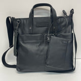 Sherpani Black Faux Leather Solid Crossbody Faith Handbag