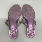 Jack Rogers Size 6 Women's Pink Iridescent Camel Toe Sandals