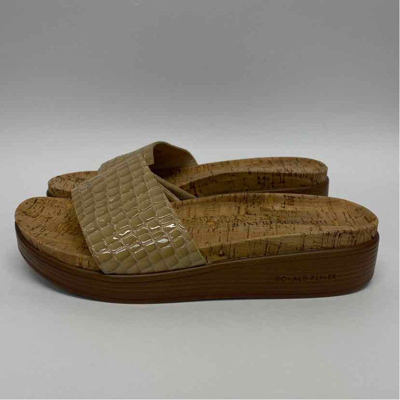 Donald J Pliner Size 8 Women's Beige Animal Print Camel Toe Sandals