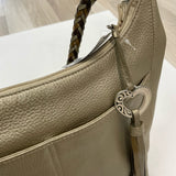 Brighton Gold Leather Pebbled Shoulder Handbag