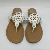DV by Dolce Vita Women's Size 9.5 White Studs Flats-Camel Toe Sandals