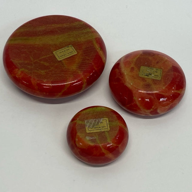 Made in Italy Votive Red Marble Candle Holder(s) - Set of 3