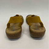 Rieker Size 39-8.5 Women's Mustard Beaded Slingback Sandals
