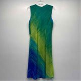 La Rue 39 Size 14-L Women's Green-Multi Pattern Sheath Dress
