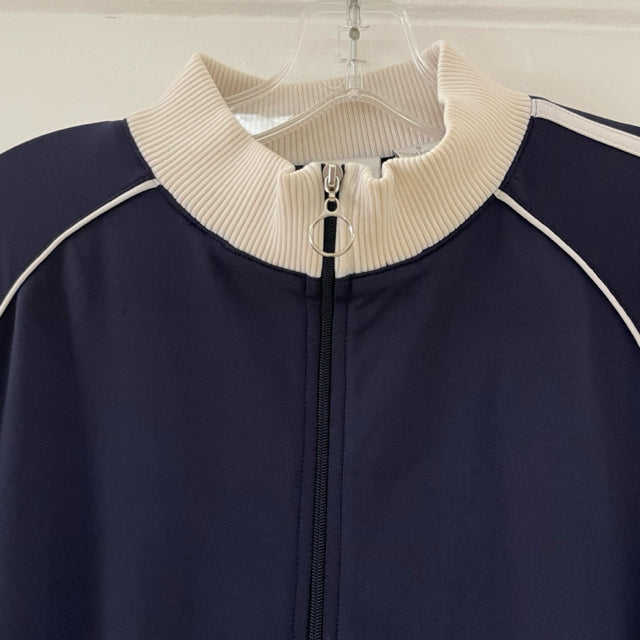 Tail Size S Women's Navy-White Color Block Jacket Activewear Top