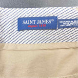 Saint James Size 12 Women's Beige Solid Pencil Skirt
