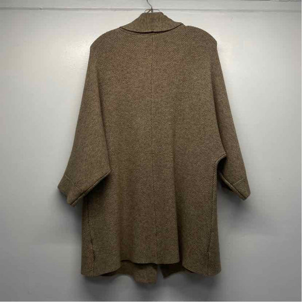 Soft Surroundings Size L Women's Brown Tweed Single Button Sweater