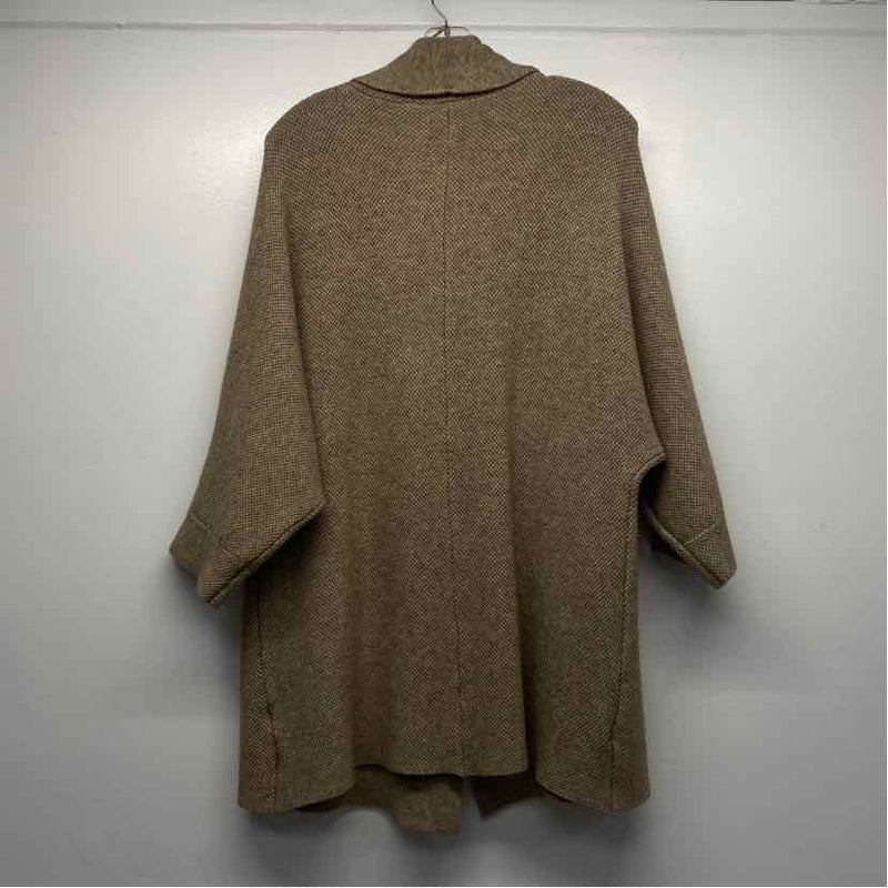 Soft Surroundings Size L Women's Brown Tweed Single Button Sweater