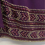 MSK Size M Women's Purple Beaded Cowl Neck Blouse
