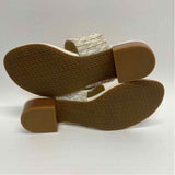 Michael Michael Kors Size 7 Women's Offwhite Cut Out Camel Toe Sandals