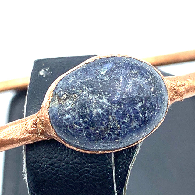 Bangle Copper Oval Lapis Bracelet