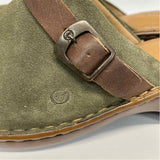 Born Size 11 Women's Green Solid Clog Shoes