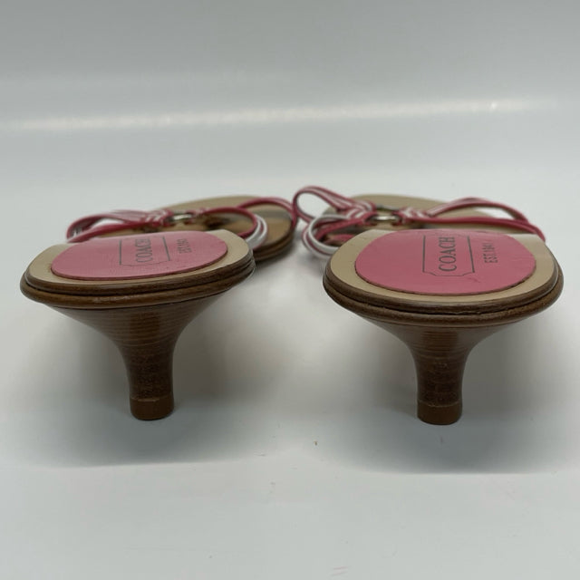 Coach Size 9.5 Women's Pink Kitten Heel Shoes