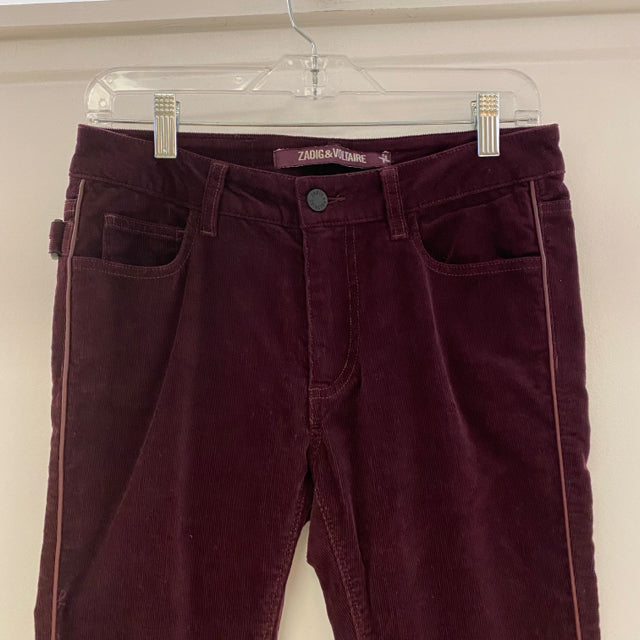 Zadig & Voltaire Size 0 Women's Purple Solid Jeans