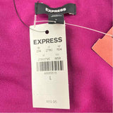 Express Size L Women's Solid Fuschia Empire Waist Sleeveless Sheath Dress