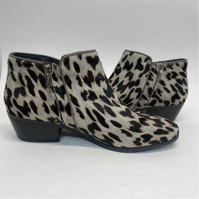 Sam Edelman Size 10 Women's Taupe-multi Animal Print Ankle Booties
