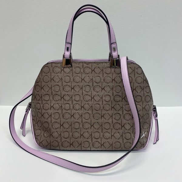 Calvin Klein Lilac-Taupe Signature Crossbody Handbag