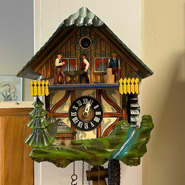German E. Schmeckenbecher Clock. Sawmill