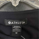 Athleta Size M Women's Black Solid Fit And Flare Dress