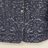 Cabi Women's Size 12-L Navy Pattern Single Button Jacket