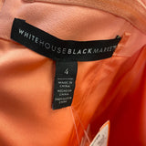 White House Black Market Size 4-S Women's Peach Solid Strapless Sleeveless Top