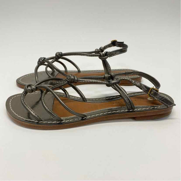 Leifsdottir Size 5.5 Women's Pewter Solid Strappy Sandals