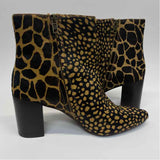 Madewell Size 7 Women's Brown-Tan Animal Print Short Boots