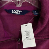 Lands' End Women's Size L Purple Solid Pullover Fleece