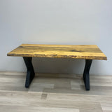 Handmade Pedestal Pine Bench