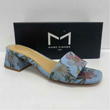 Marc Fisher Size 8 Women's Blue-Multi Floral Strappy Sandals
