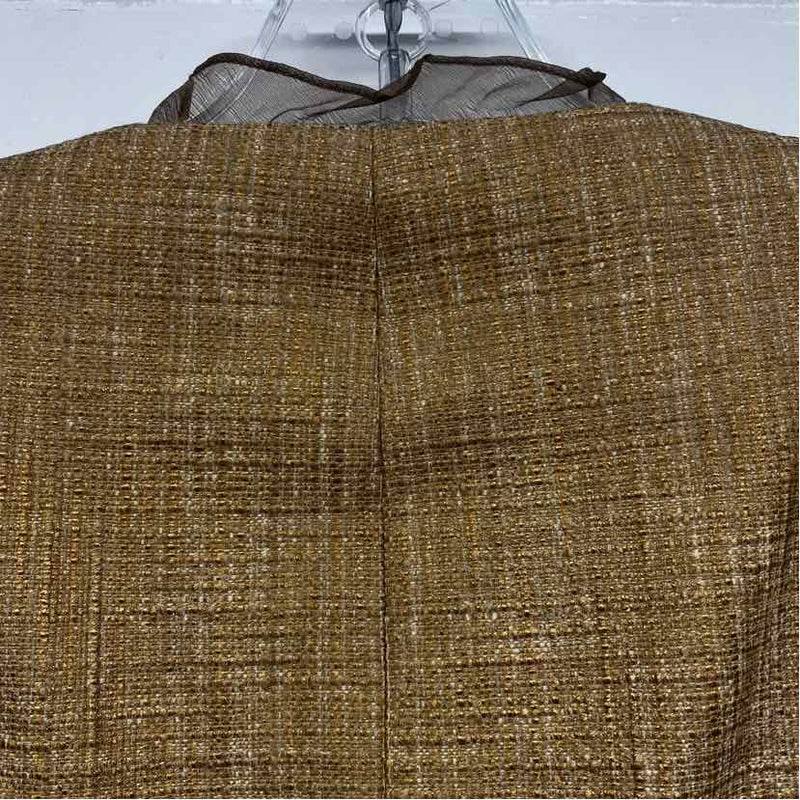 Dana Buchman Women's Size 8-M Tan Tweed Single Button Jacket