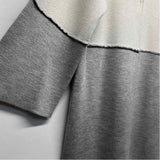 Badgley Mischka Women's Size M Blue gray Color Block Button Up Coat