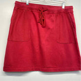 J.Jill Size M-8 Women's Red Washed Pull On Skirt