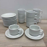 Naaman White Porcelain Cup and Saucer