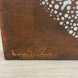 Rust-Multicolor Abstract Canvas Wood Fairies by Karen Sage Z