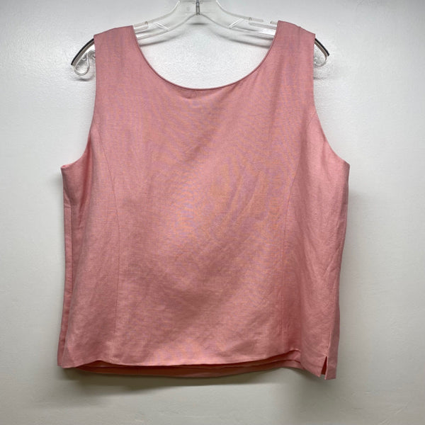 Coldwater Creek Size Xl-16 Women's Pink Solid Sleeveless Top