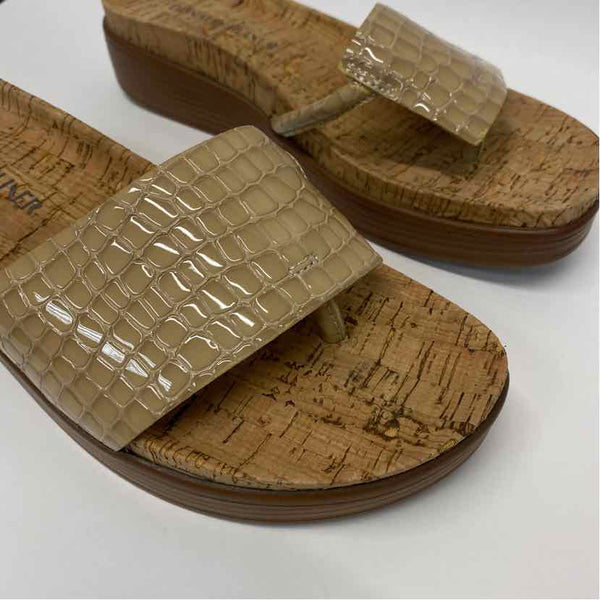 Donald J Pliner Size 8 Women's Beige Animal Print Camel Toe Sandals