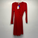 Banana Republic Size M Women's Red Solid Wrap Dress