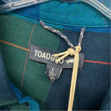Toad&Co Size L Women's Green-Blue Plaid Button Up Shirt
