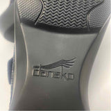 Dansko Size 38-7.5 Women's Black-Multi Iridescent Slip On Sandals
