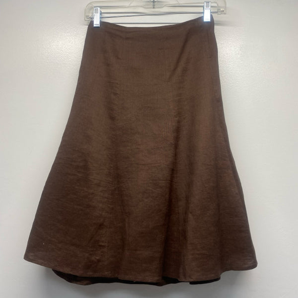 Allison Taylor Size 14 Women's Brown Solid A Line Skirt