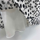 White House Black Market Size 8-M Women's White-Black Polka Dot Halter Dress