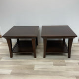 Side Brown Wood Table