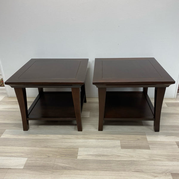 Side Brown Wood Table